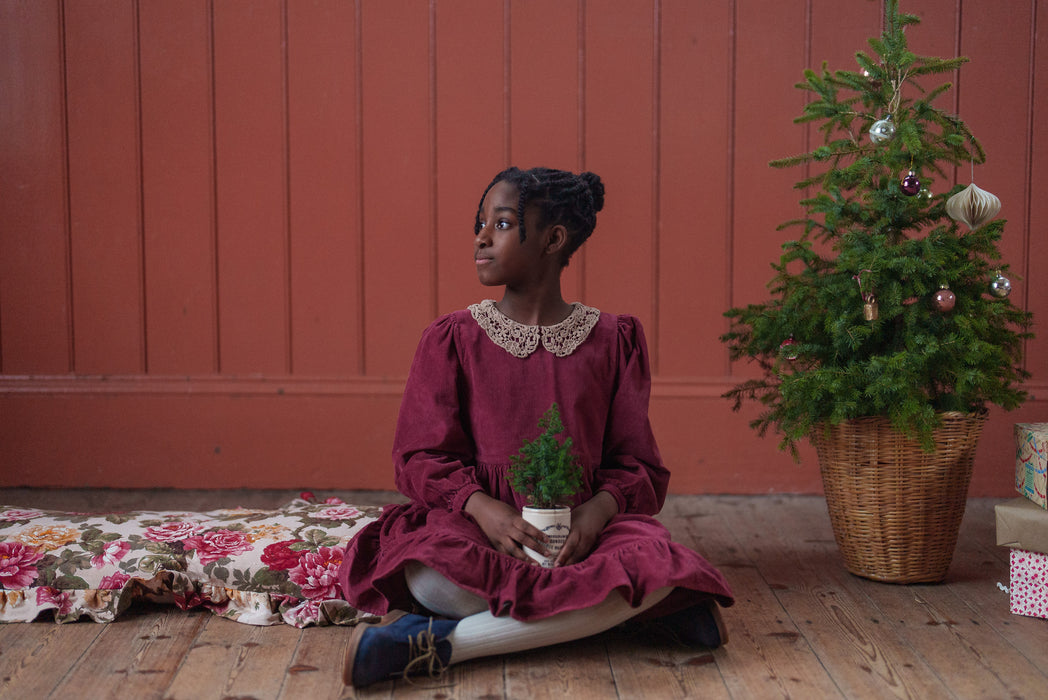 Mila Dress - Apple Butter Velvet