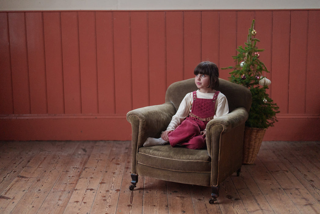 Veronica Dungarees - Apple Butter Velvet
