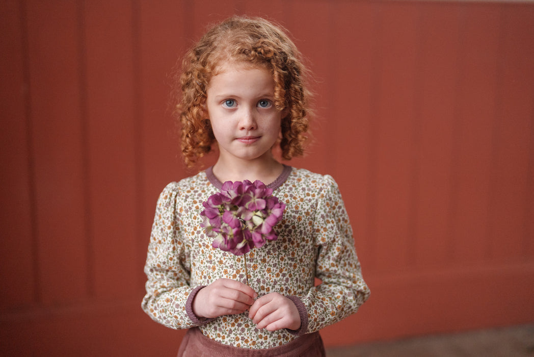 Organic Pointelle T-shirt Prairie Floral