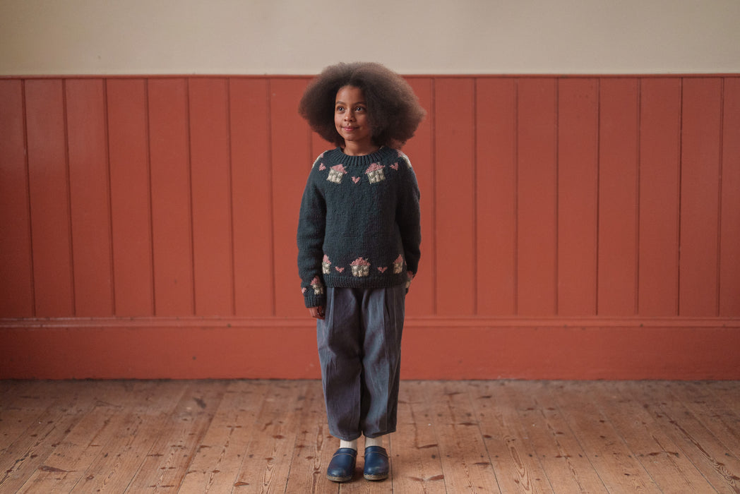 Jessica Trousers Velvet in Juniper