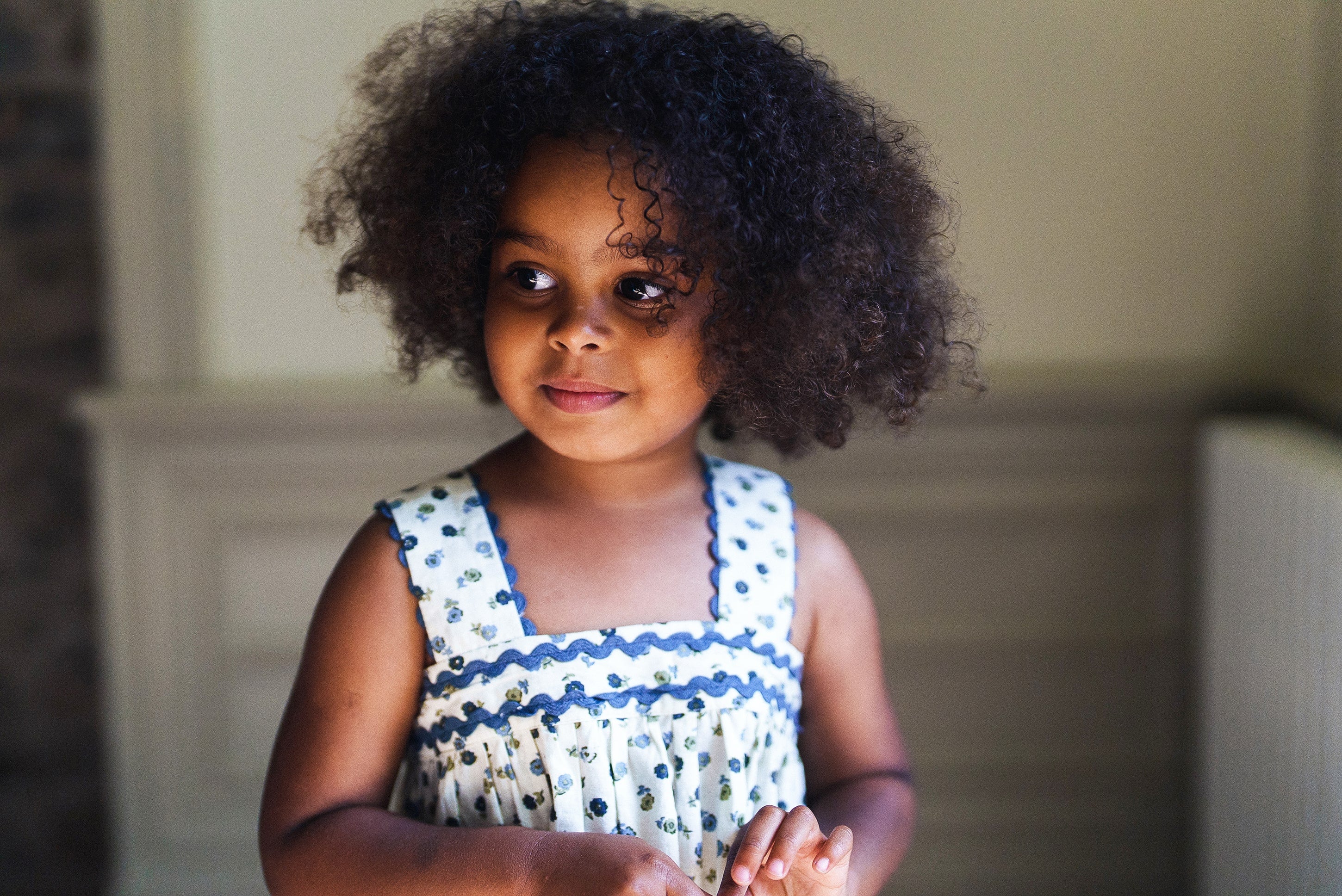 Greta Pinafore Daisy Floral - FINAL FEW