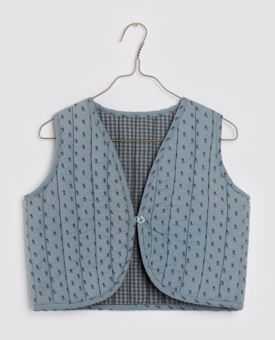 Organic Bay Quilted Waistcoat - Dorset Floral