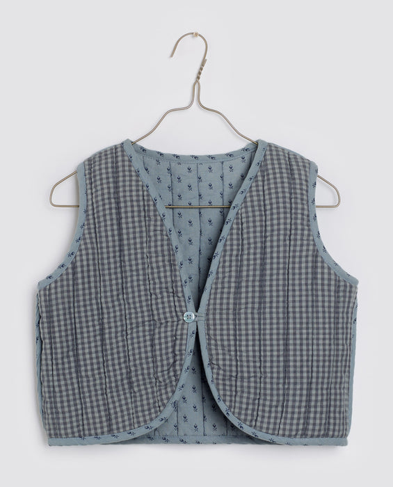Organic Bay Quilted Waistcoat - Dorset Floral