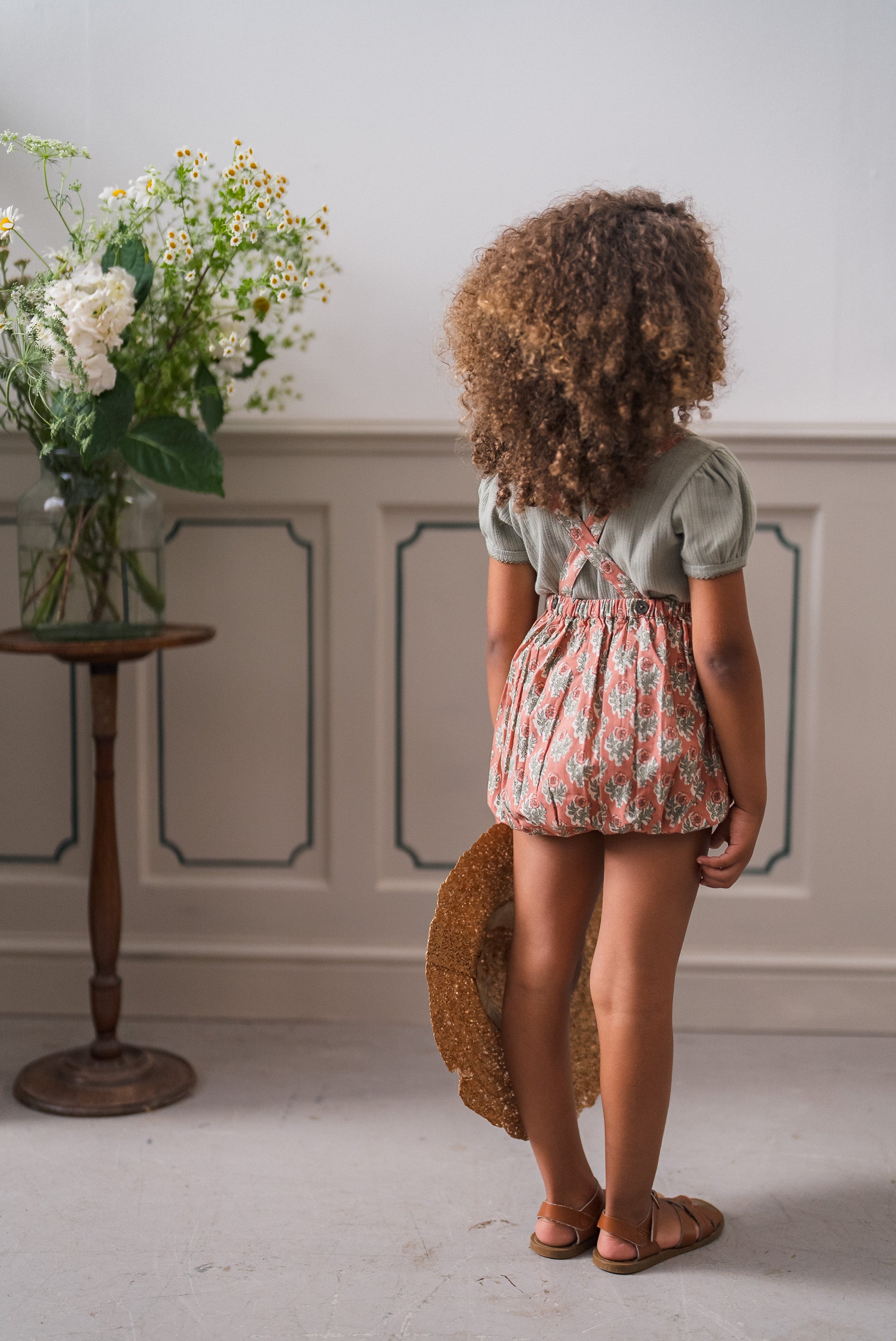 Organic Dhalia Romper - Jam Floral (Seconds)
