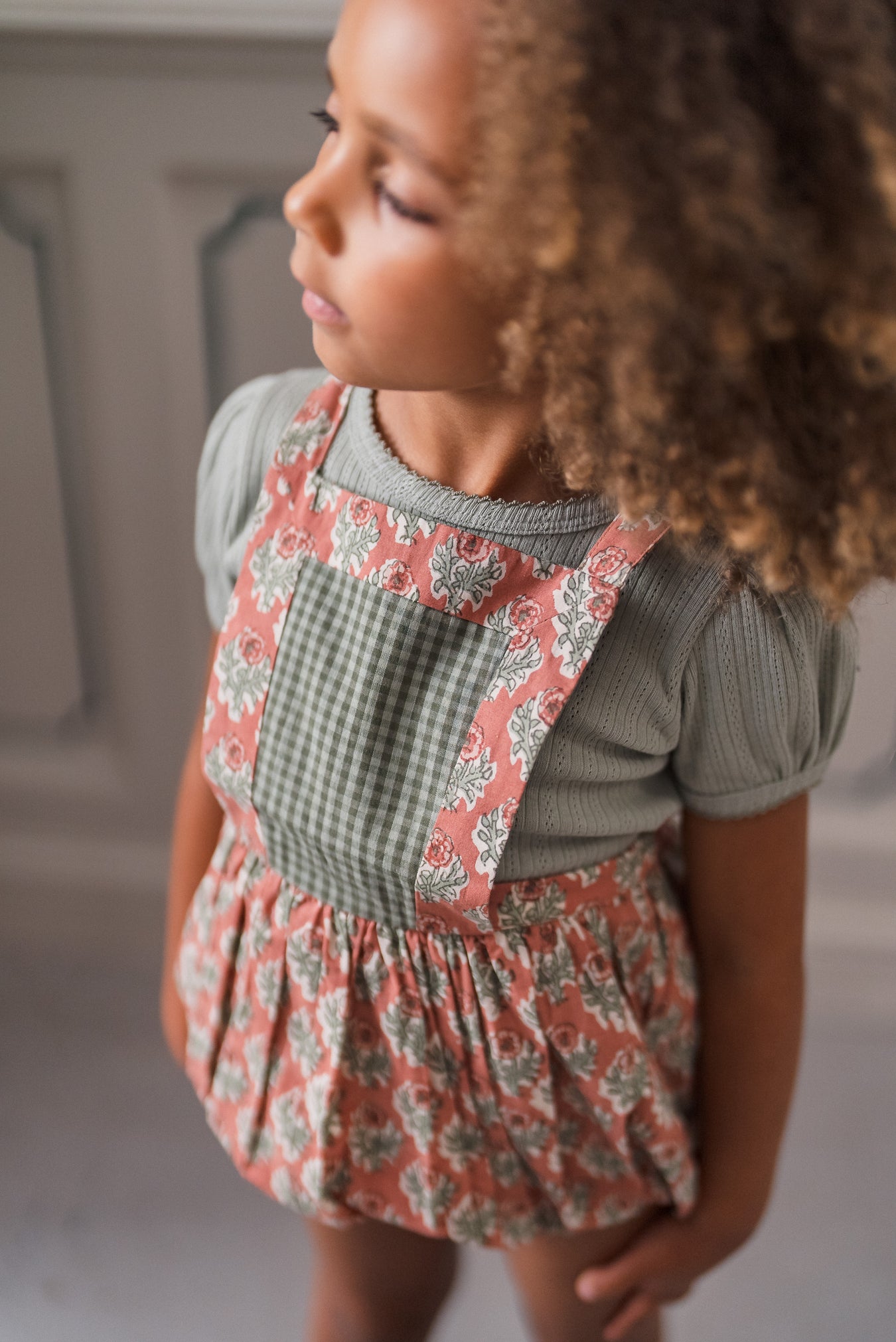little cotton clothes  Pointelle T-shirt with Crochet  Cherry