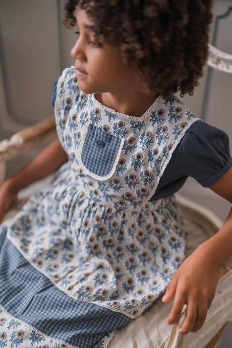 Organic Dorothea Pinafore - Thistle Floral