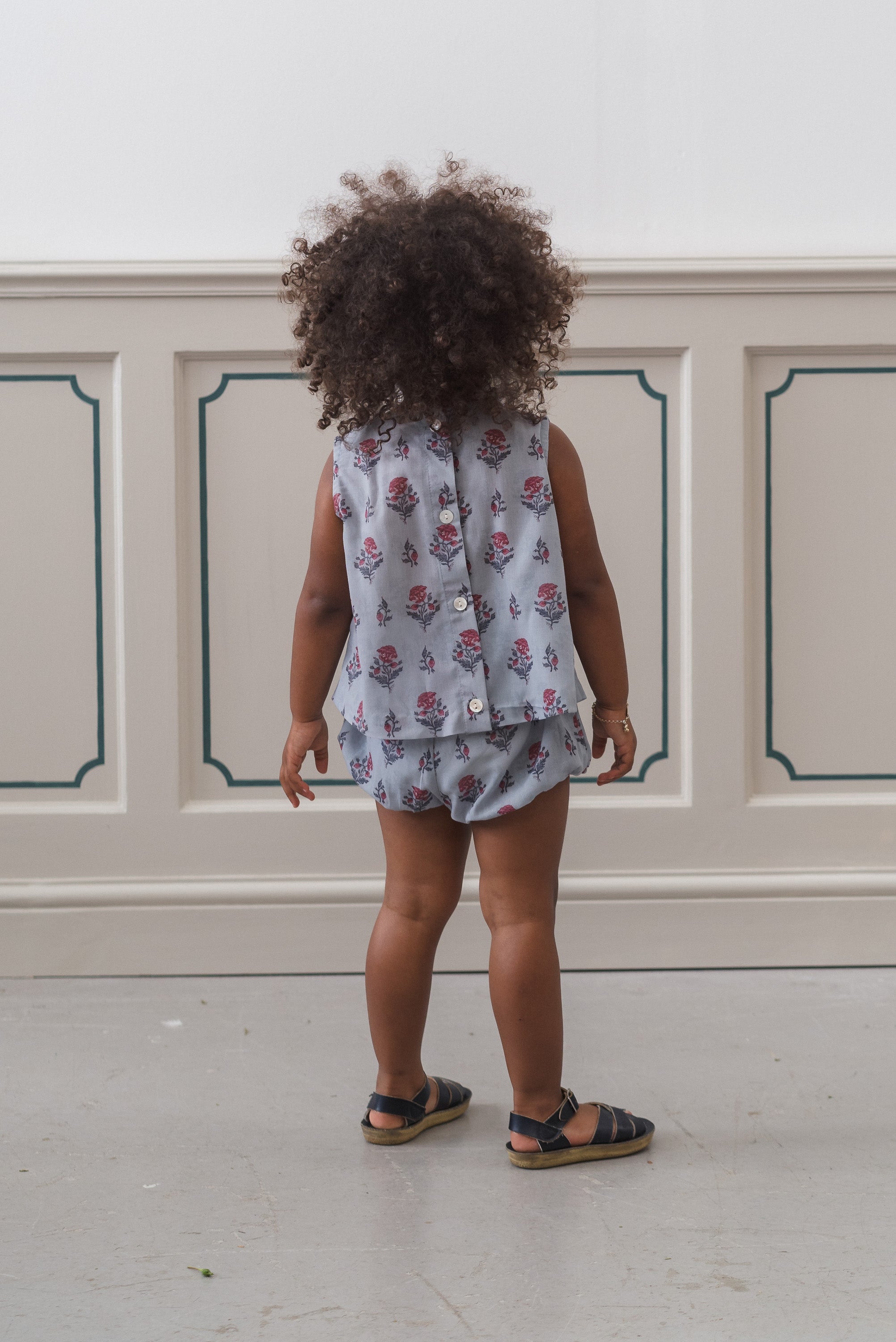 Organic Hannah Blouse - Juniper Floral (Seconds)