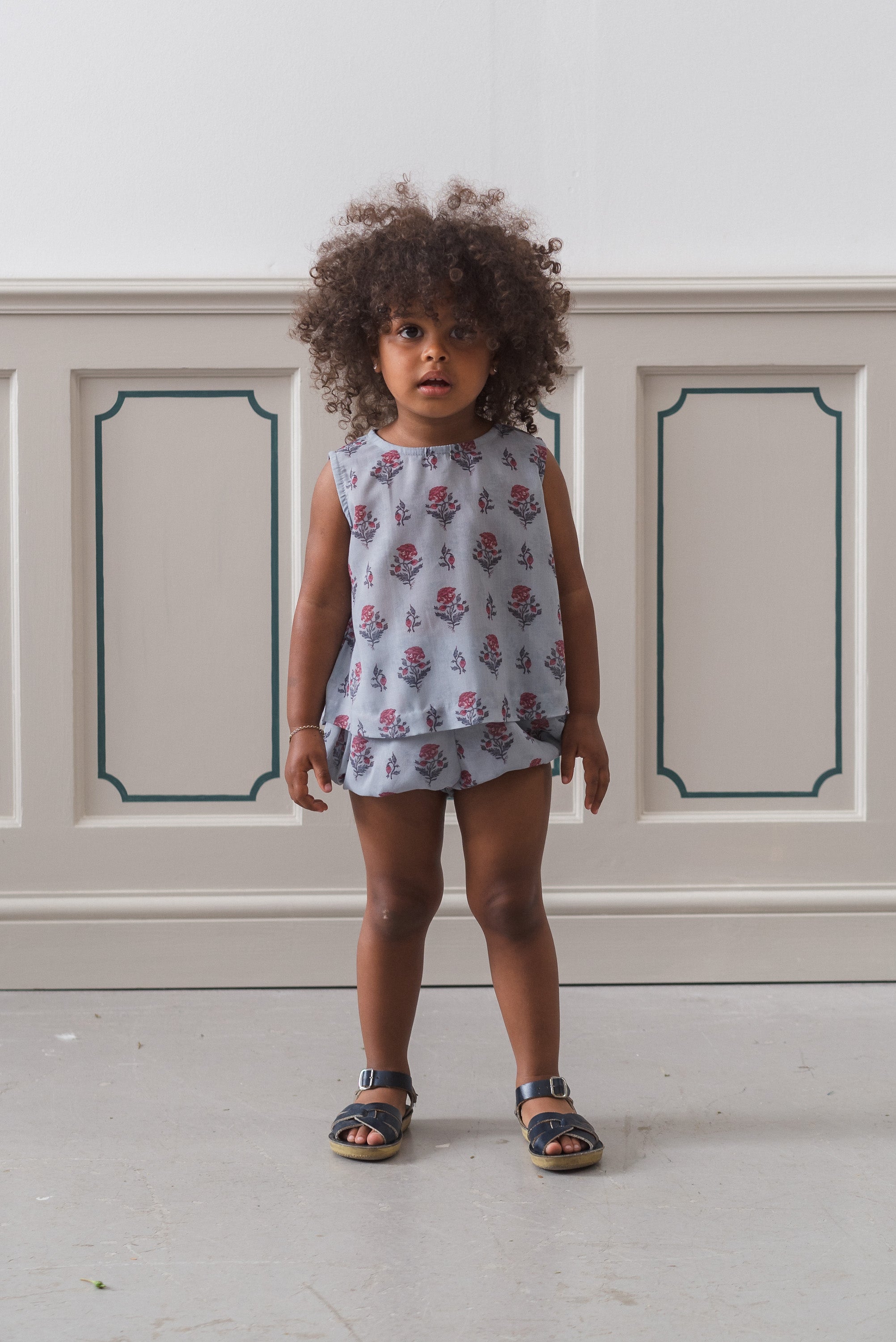 Organic Hannah Blouse - Juniper Floral (Seconds)