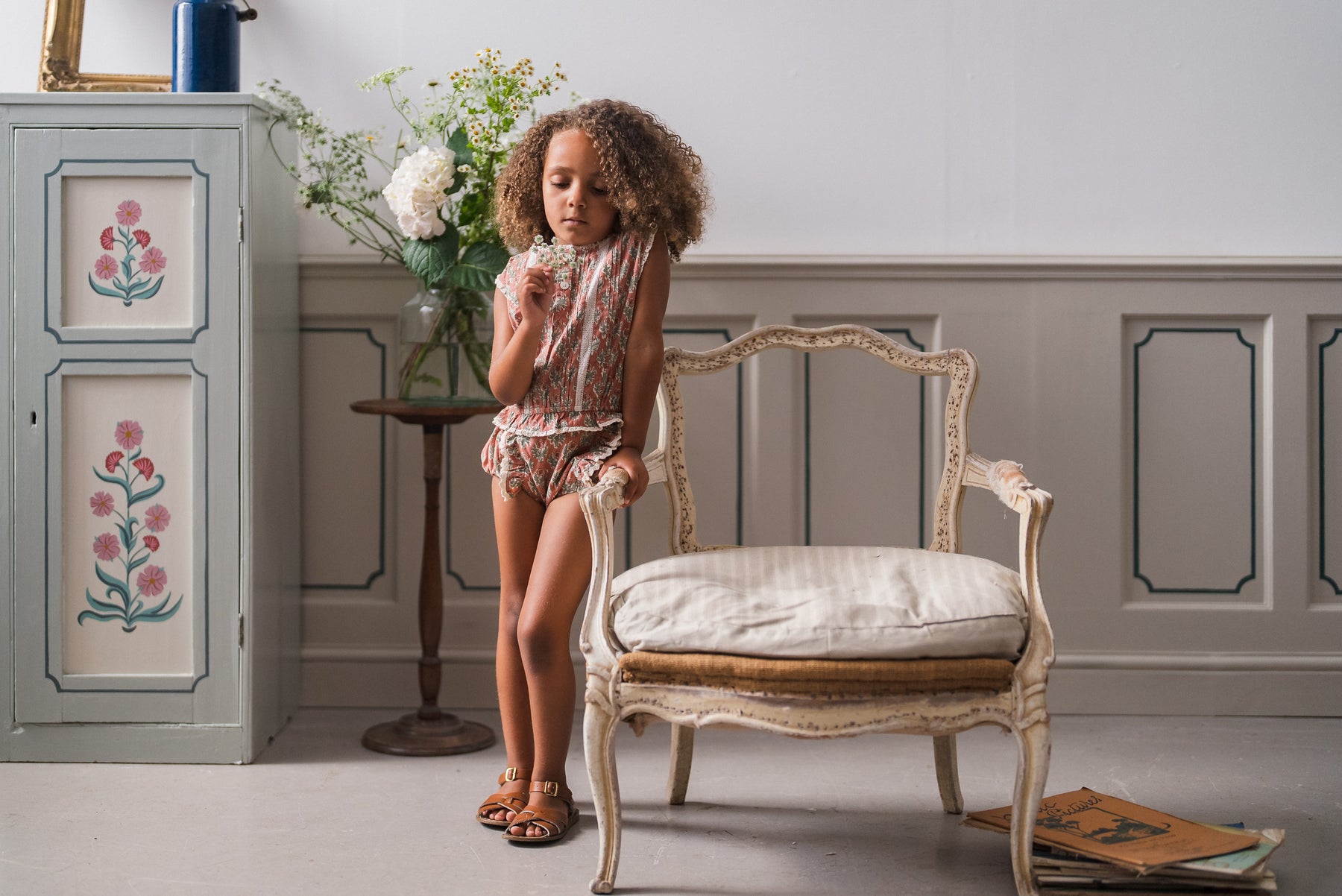 Rigola Little Rose Organic Cotton Blouse and Panties In Stock Now