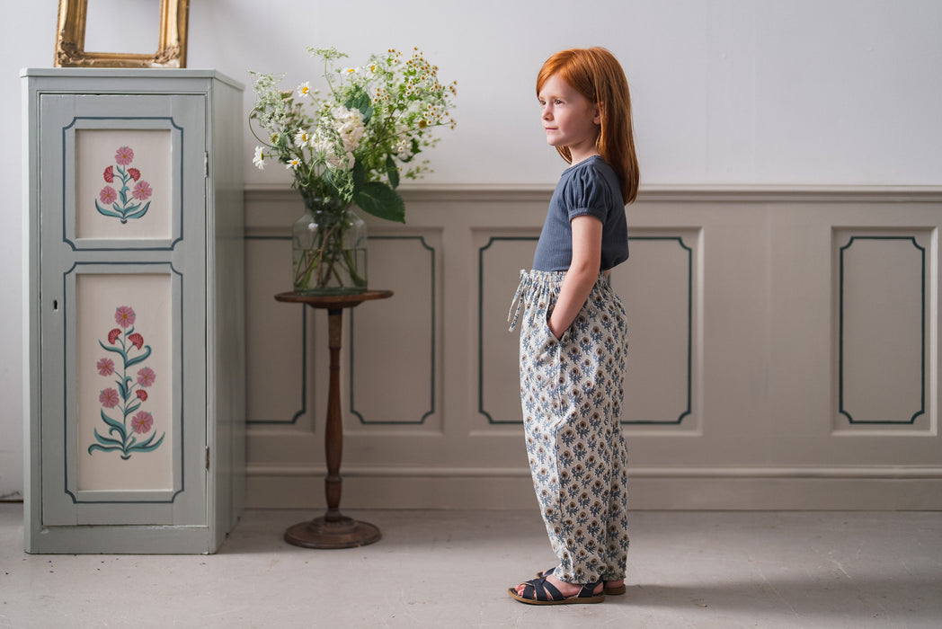 Organic Charlotte Trousers - Thistle Floral