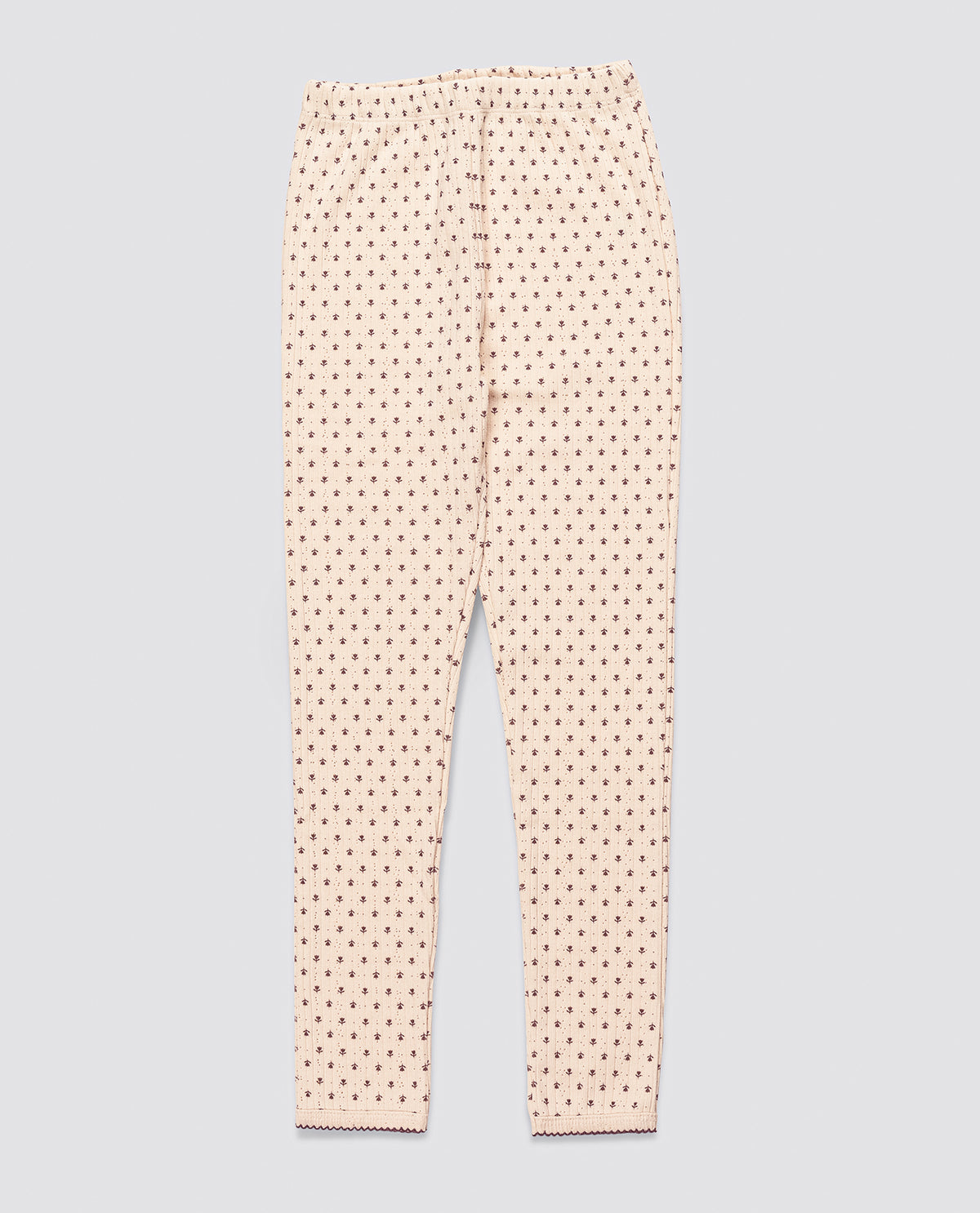 Pointelle Leggings - Winter Tulip Floral