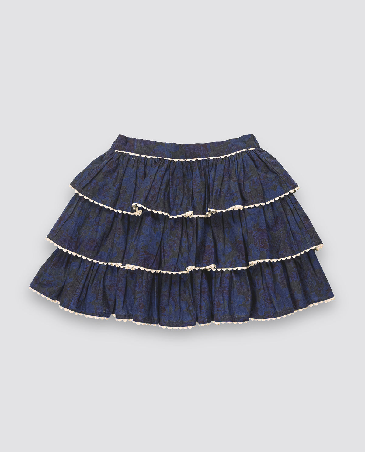 Rita Rara Skirt - Midnight Blue Floral