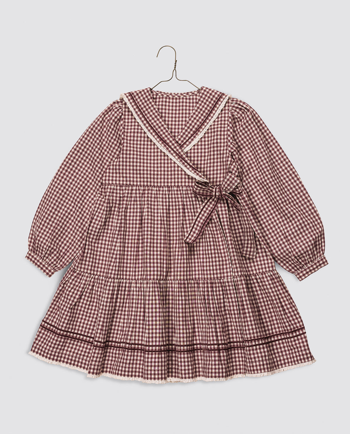 Rosalind Wrap Dress - Sugarplum Check