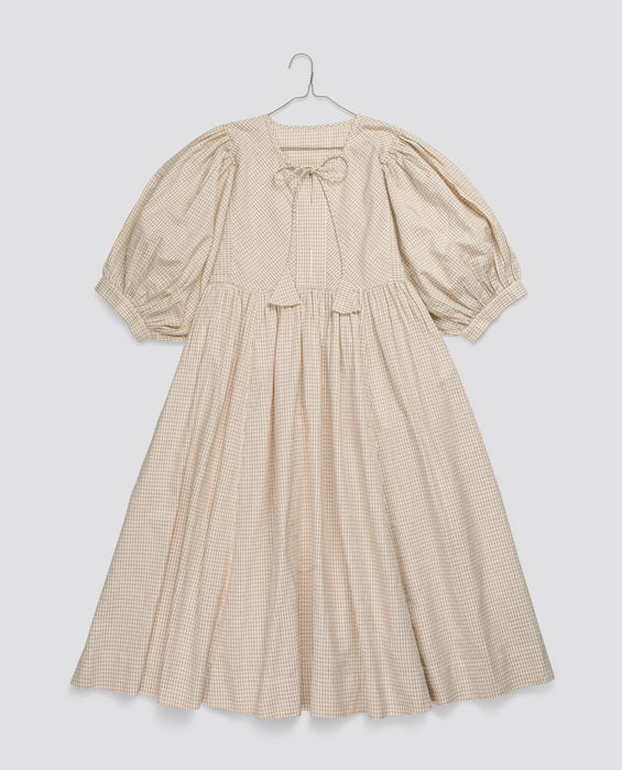 Ladies Elodie Dress Straw Check