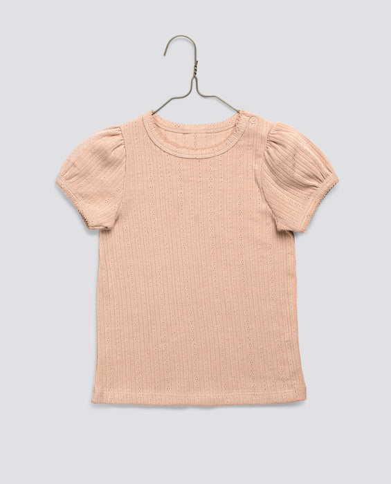 Pointelle Tshirt in Powder