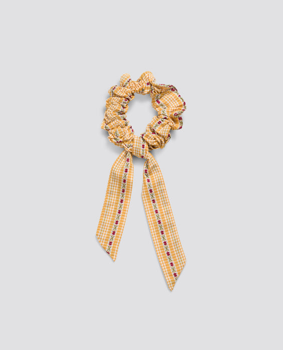 Scrunchie with Bow Buttercup Floral