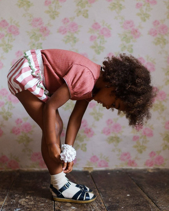 Frilly Bloomers in Raspberry Stripe