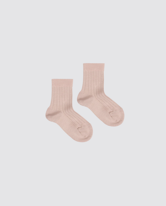 Ribbed ankle socks - stone