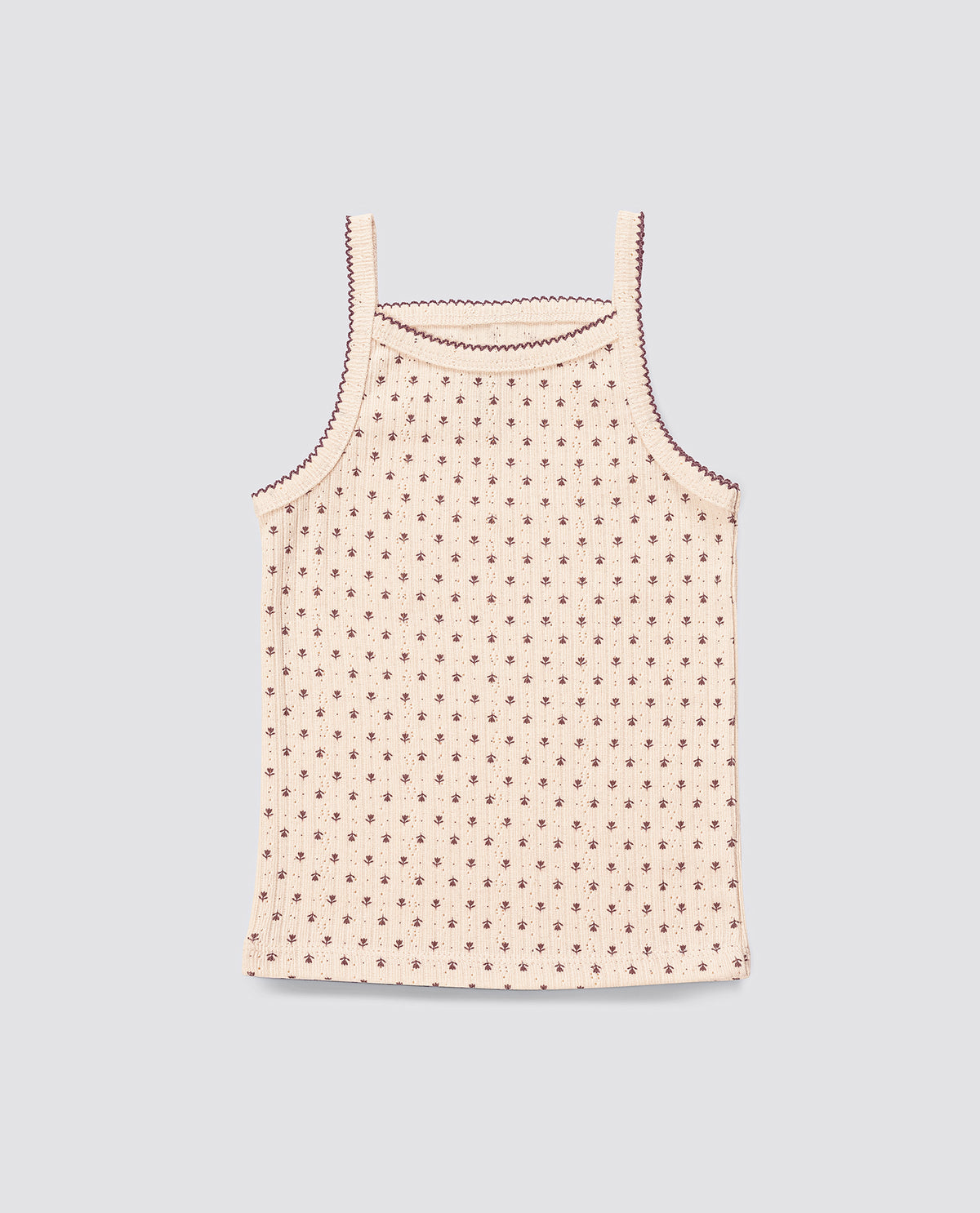 Pointelle Vest - Winter Tulip Floral