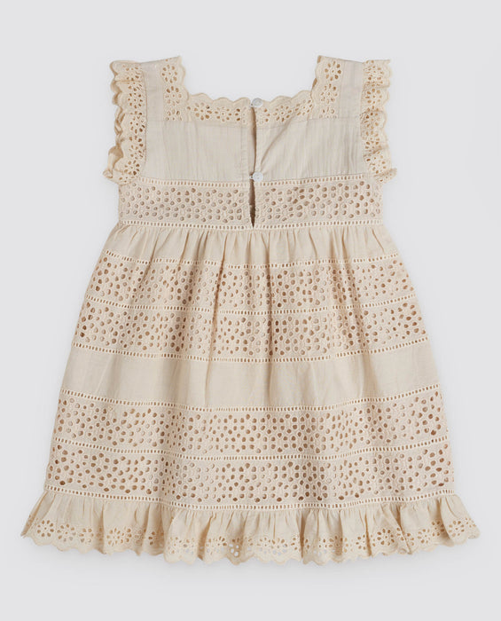 Avery Dress - broderie anglaise in oat