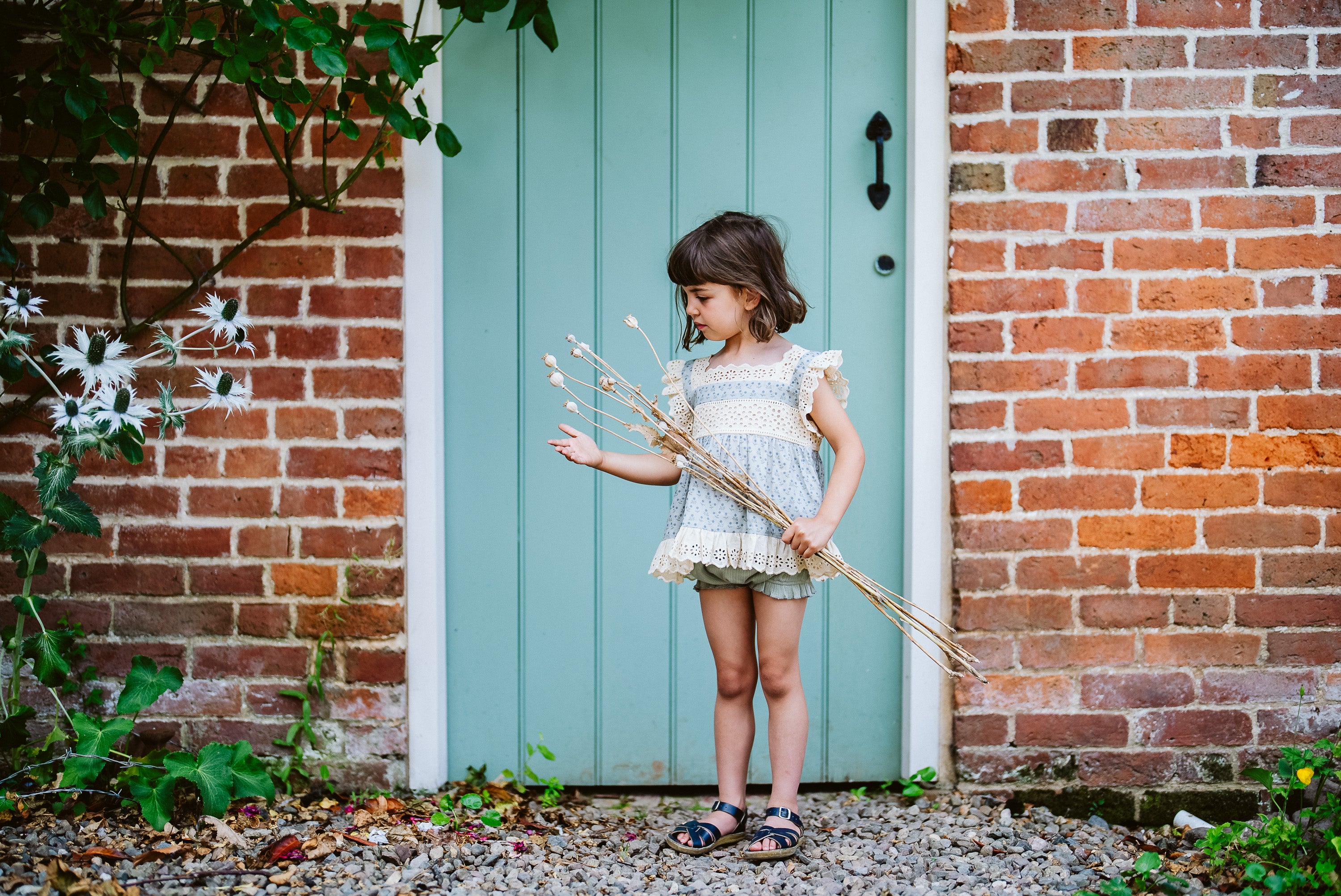 Didi Bloomers - organic pointelle in seagrass