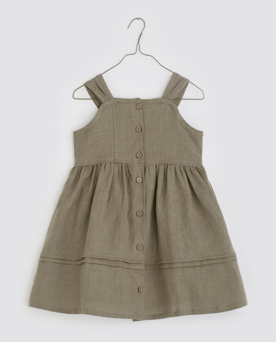Laurie pinafore - linen in clary sage